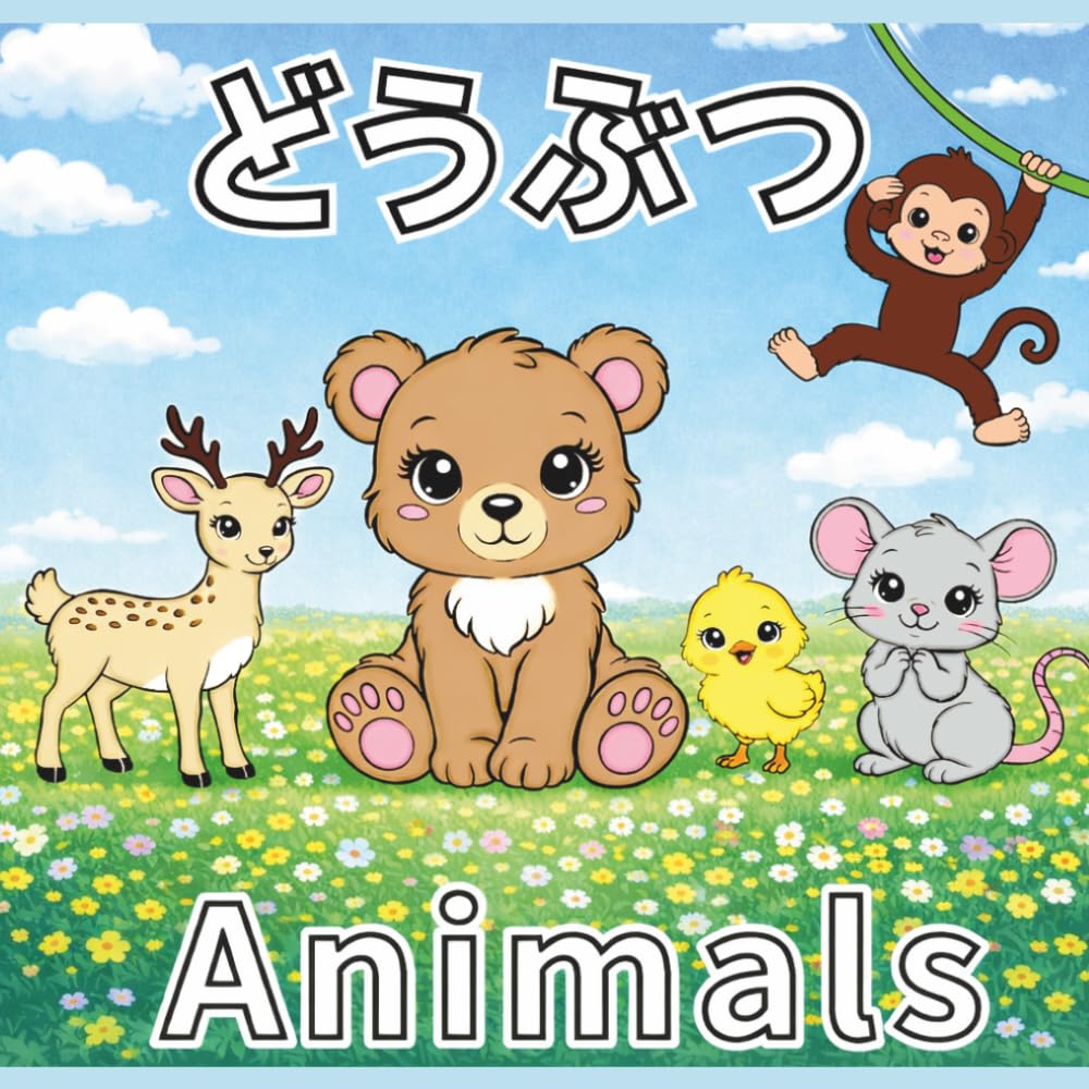 Japanese & English Animal Coloring Book for Kids: ひらがな学習・英語学習にぴったりな子ども向けどうぶつぬりえ