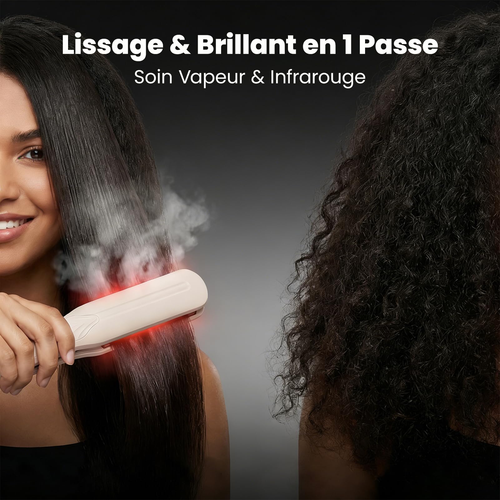 AraSyelon Lisseur À Vapeur Céramiques Larges 38mm, 5 Temp. 140°C–220°C