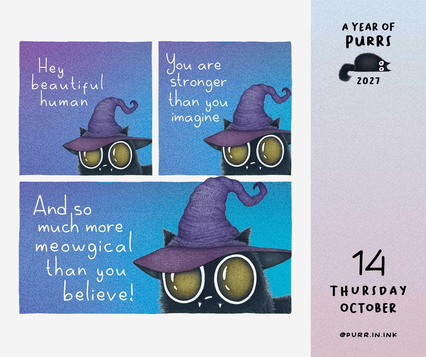 A Year of Purrs 2027 Day-to-Day Calendar