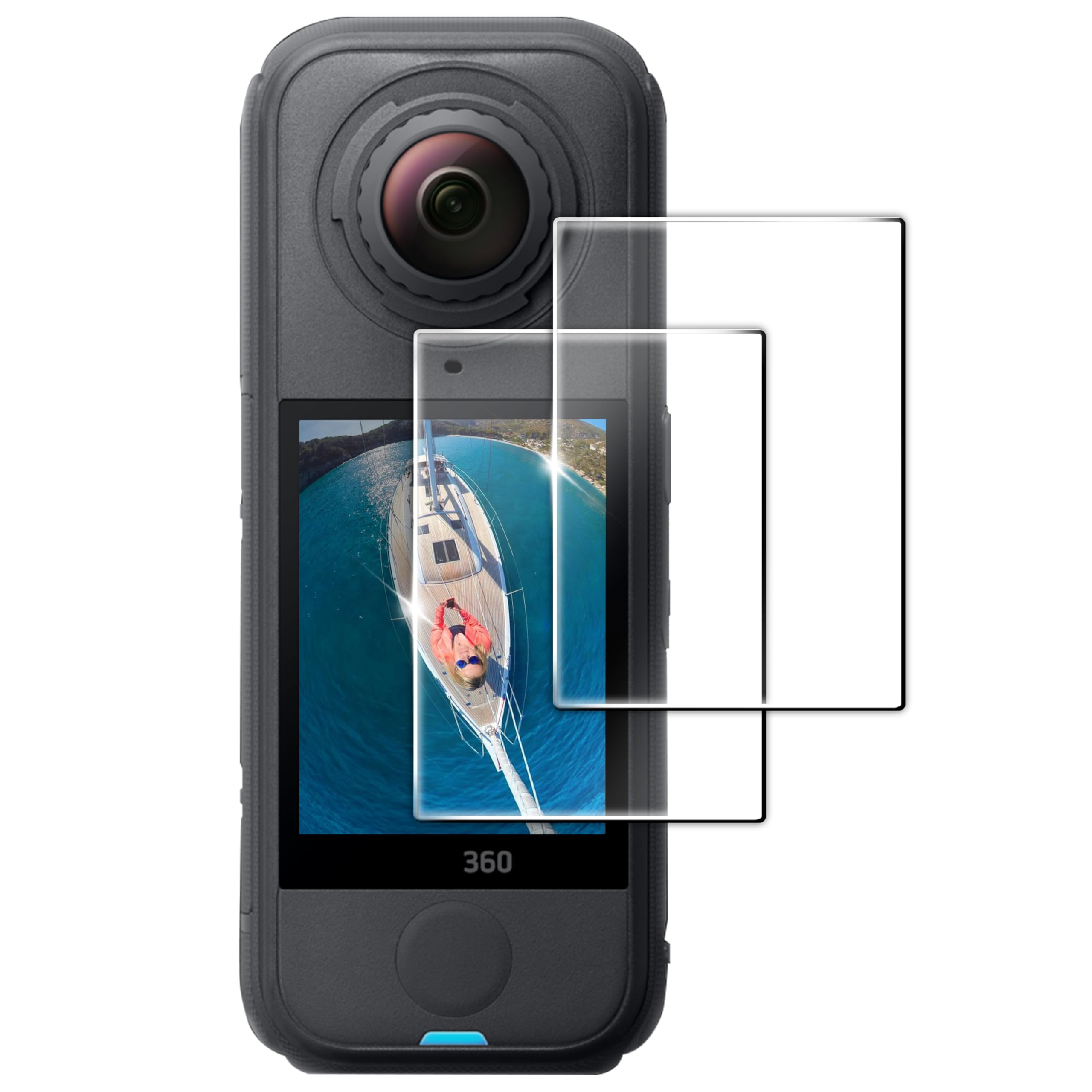 FiTSTILL Folia ochronna na wyświetlacz ze szkła hartowanego do INSTA 360 X4 Air, stopień twardości 9H, odporna na zarysowania, wysoka czułość, akcesoria do X4 Air