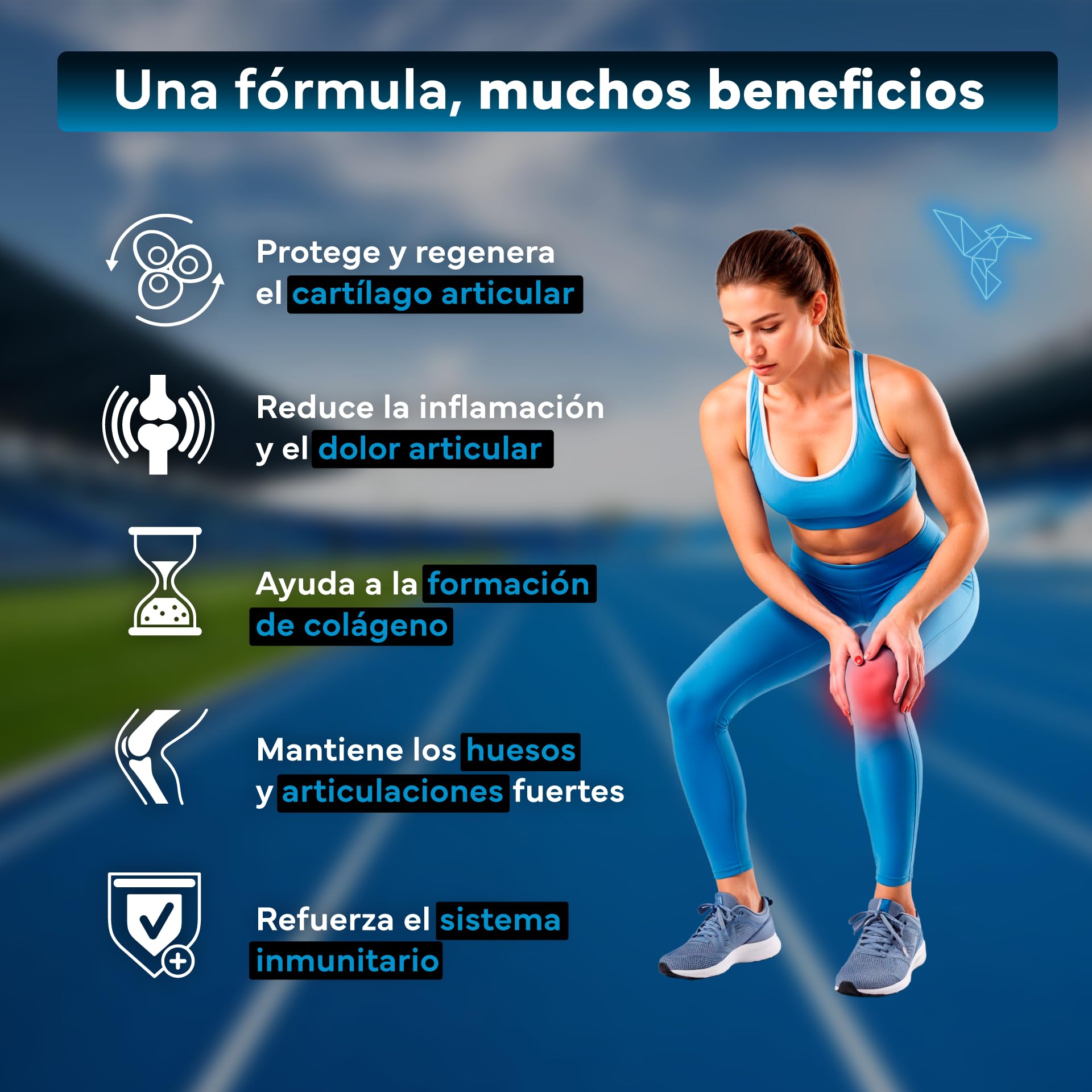 Glucosamina Condroitina MSM Premium - 180 Comprimidos - Alta Dosis con Boswellia, Vit C y D3 - Antiinflamatorio Natural - Articulaciones, Cartílagos, Huesos - Glucosamin Complex - Sin Aditivos ni GMO