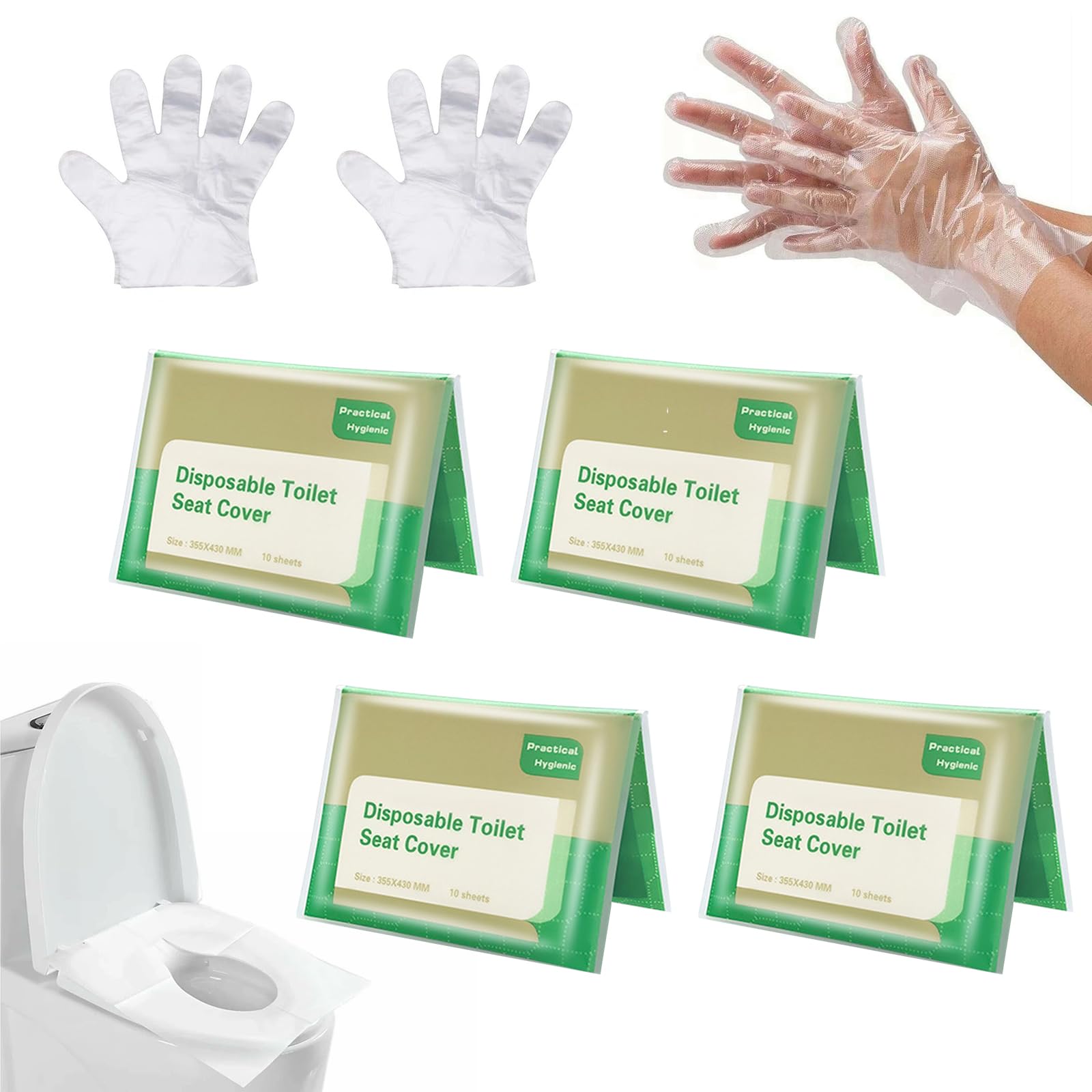 Copriwater Monouso Impermeabili - 30 Pezzi Usa E Getta Con Adesivo, Ideali Per Viaggi E Bagni Pubblici