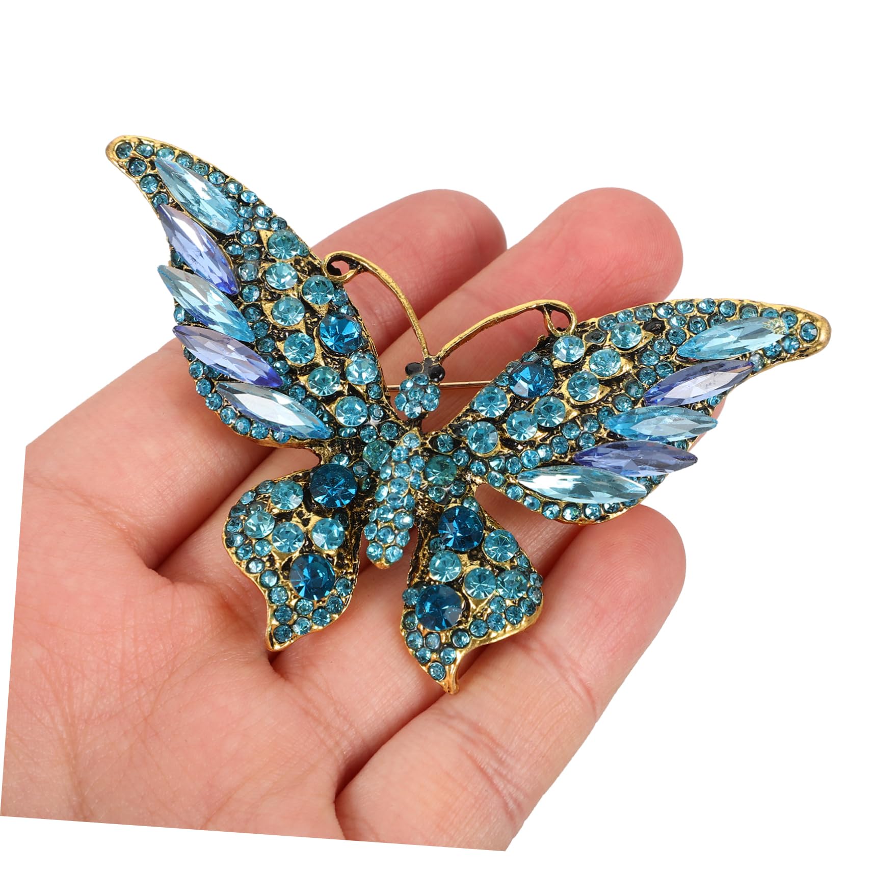 Healvian spilla a farfalla Carino donne ragazze distintivo della farfalla spilla per vestiti decorativo perno per zaini spilla in metallo spilla da scialle imitazione trapano