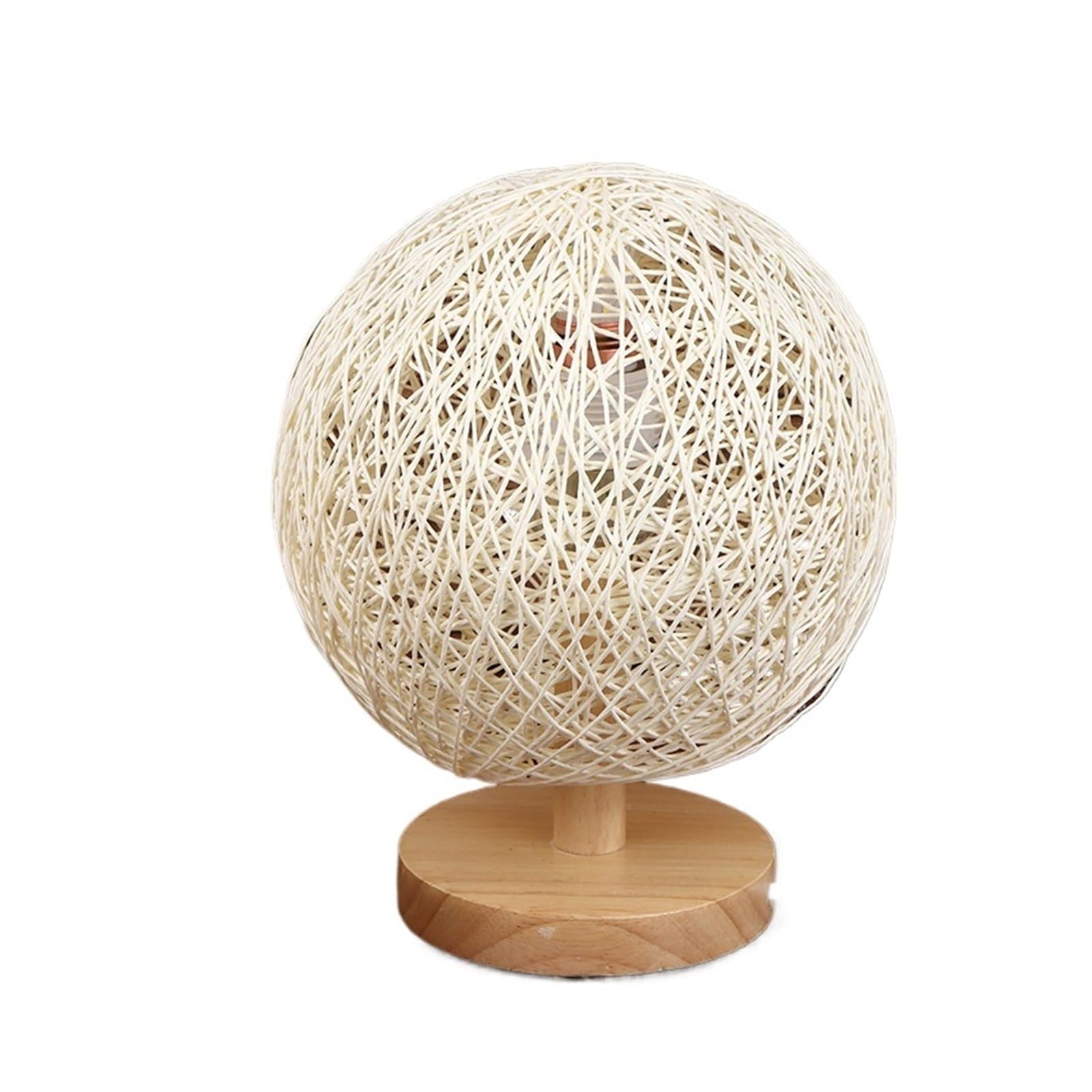 Luxemetals A1 Hand-Woven Rattan Vine Ball Pendant Lampshade - 20Cm Round Bamboo Light Shade(A1)