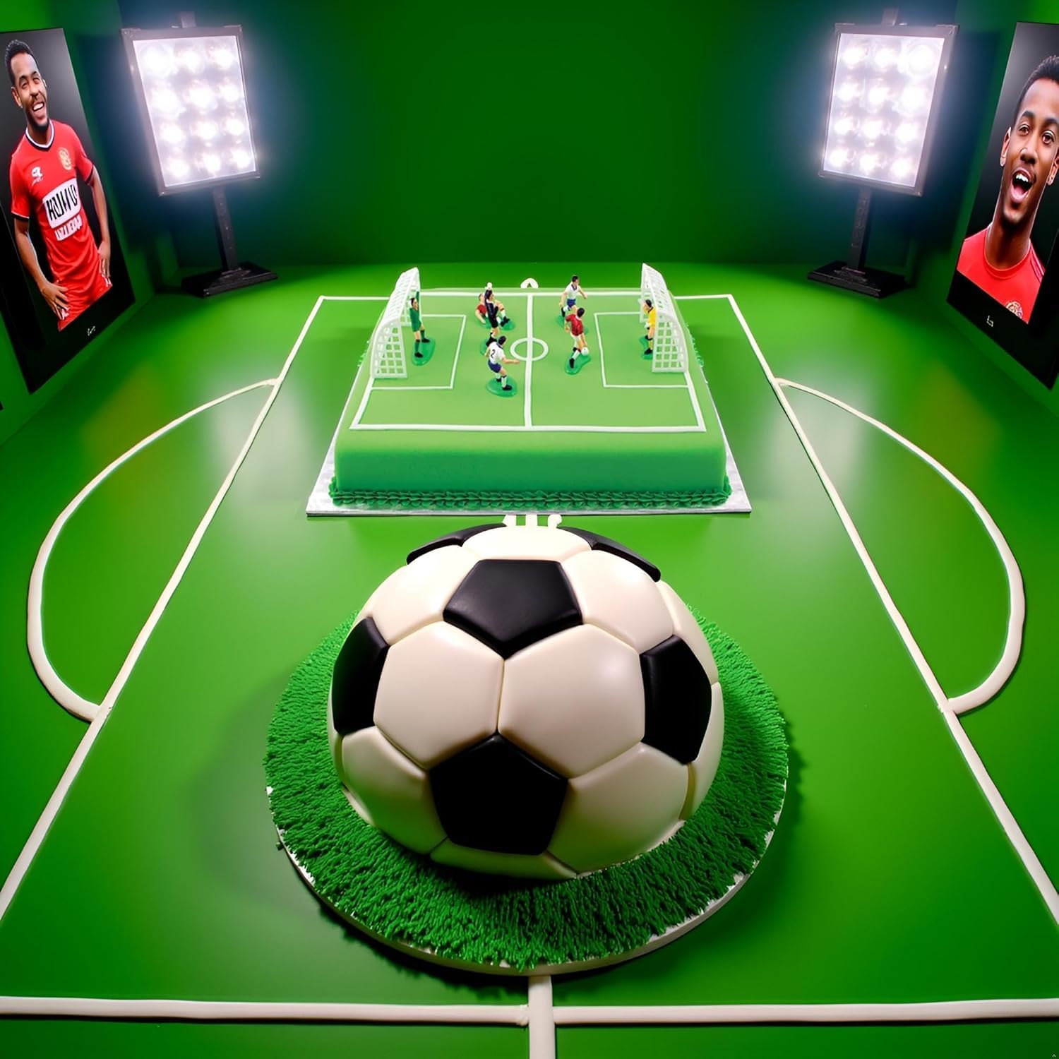 2Pcs Soccer Cake Topper - Image 4