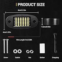 Vista 4 de 4 Cápsulas Luces de Roca Blancas 6000K Blanco Puro 36 LEDs Chips SMD Súper Brillantes Luz de Neón Underglow IP68 Impermeable para Camionetas Pickup