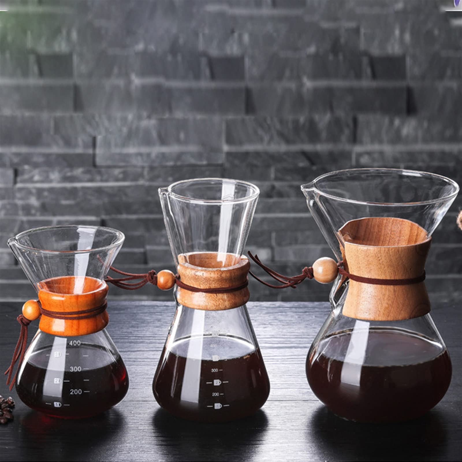 Bollitore per caffè in Vetro con Filtro in Acciaio Inossidabile, caffettiera a Goccia, Macchina per caffè Caldo, caffettiera a Goccia, Macchina per caffè versata, Barista
