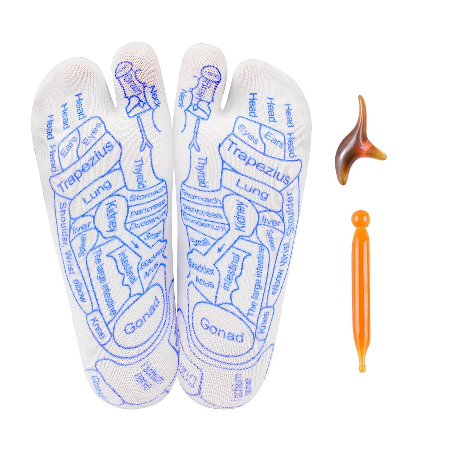 Acupressure Reflexology Socks with Trigger Point Massage Tool, Reflexology Foot Massage Socks for Women and Men, Foot Reflexology Socks with Massage Tools (Men)