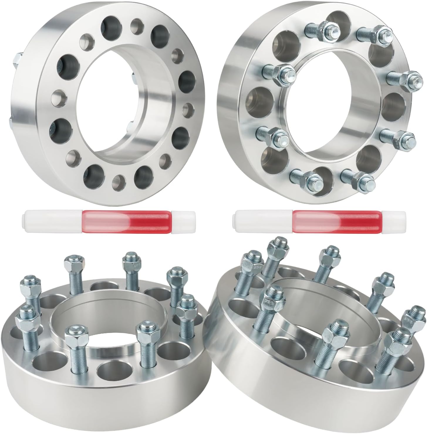 PHILTOP 8x6.5 Wheel Spacers 2 inch for Dodge, 4 Pcs 8 Lug Hub Centric Wheel Spacers with 121mm Hub Bore 9/16" x18 Studs fit for 2006-2008 Ram 1500, 1994-2010 Ram 2500, 1994-2010 Ram 3500