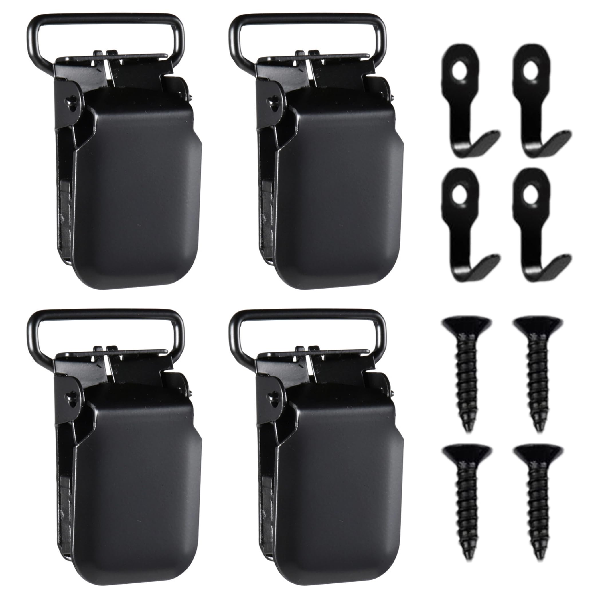 Xoeryoy 4 Pack Tapestry Hanger, Non-slip Tapestry Clips for Walls Sturdy Metal Clips for Quilt, Carpet, Decor Display (Black)
