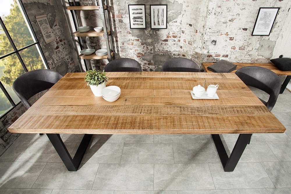 invicta INTERIOR Design Esstisch Iron Craft 160cm Mangoholz Holztisch Massivholz Konferenztisch Industrial Design
