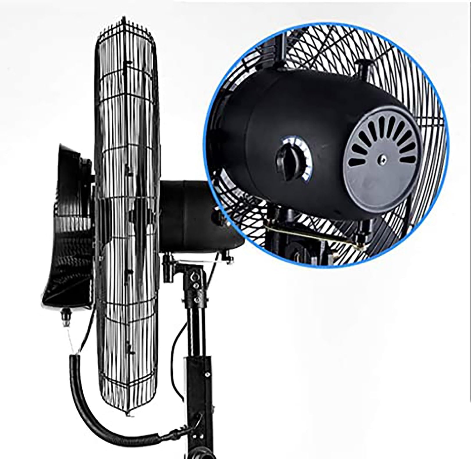 Pedestal de Ventilador oscilante, Kit de nebulización de Ventilador para una Brisa Fresca en el Patio, se Conecta a Cualquier Ventilador Exterior para Enfriar al Aire Libre