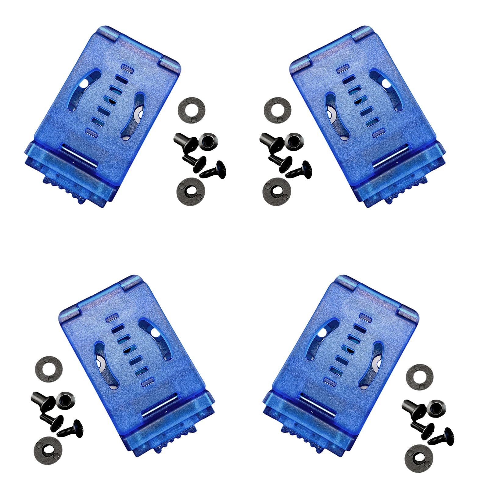 Woedpez Blue 4Pcs / Set Lightweight Belt Clamps Belt Waist Clip K Sheath Scabbard Kits For Knift Sheath Clip Everyday Commute Companion