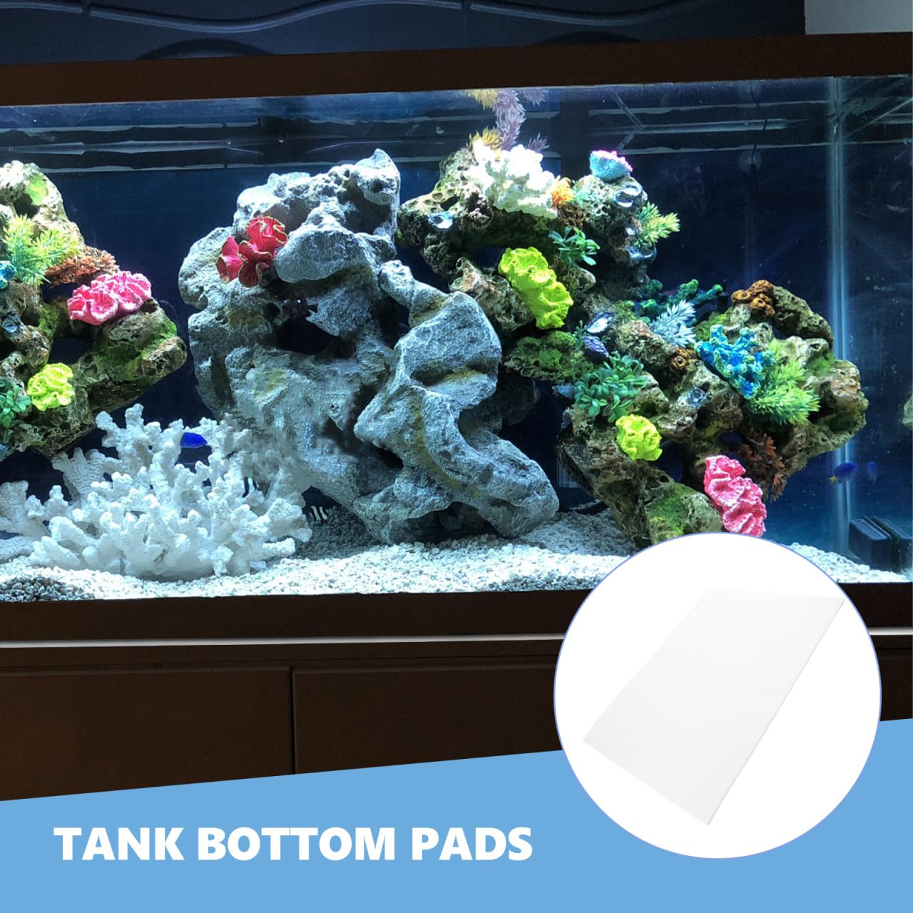 LIOOBO Tapis d'aquarium antidérapant 120 x 60 cm – Mousse de compensation absorbant les chocs