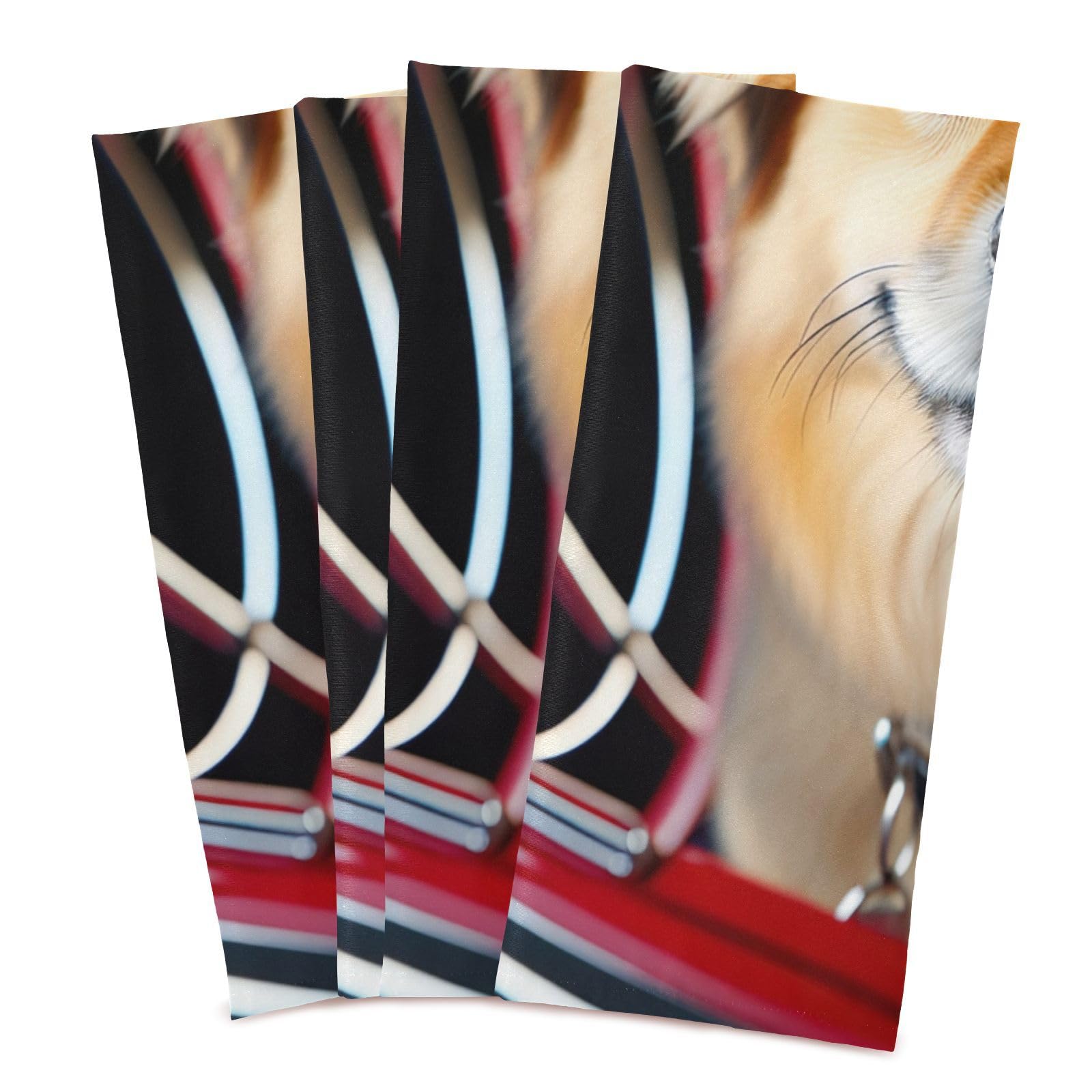 ODAWA Cute Dog with Big Eyes Driving Car3 Dish Towels Reusable Kitchen Towels Dish Towels for Drying Dishes (18