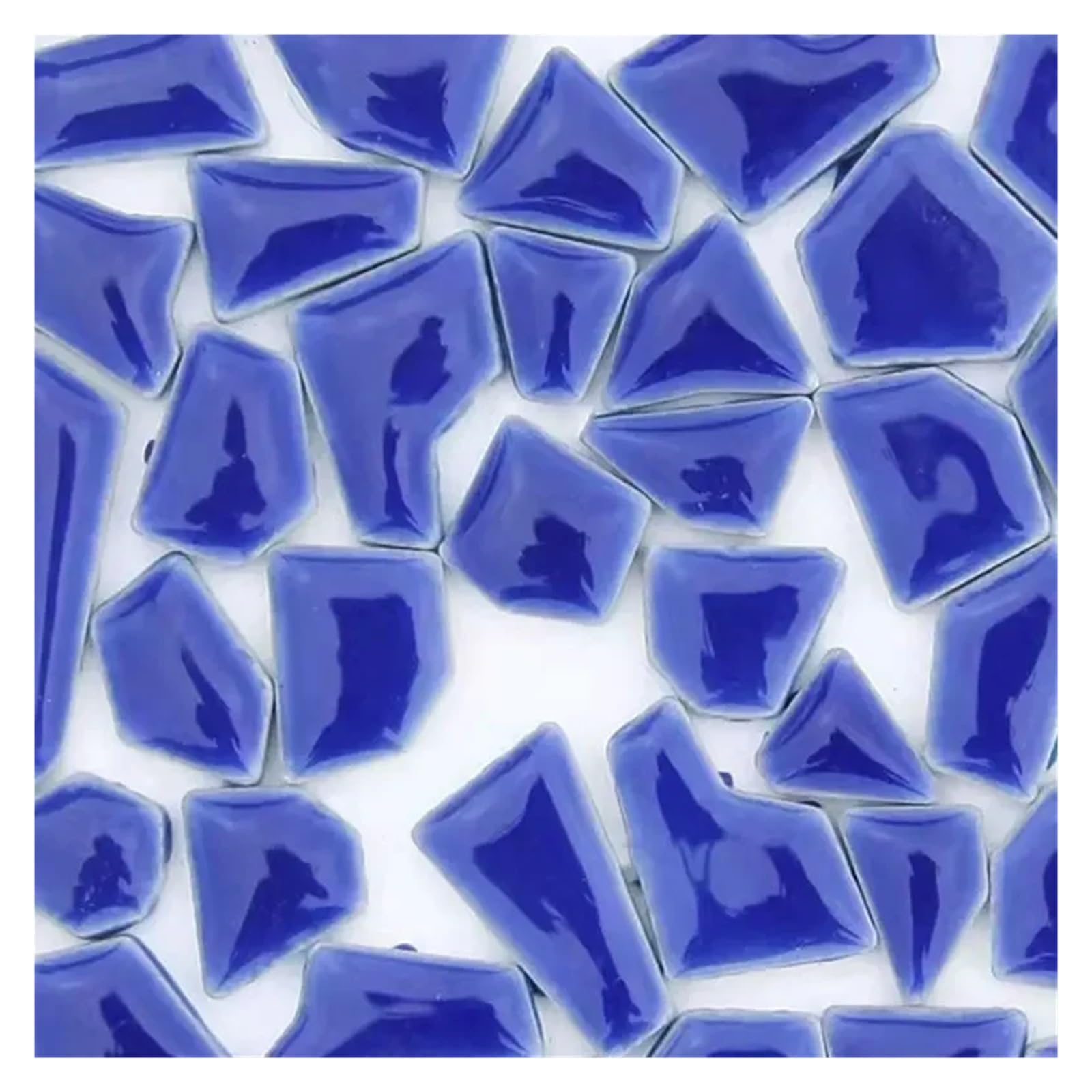 Sppeoukj Blue 100G Porcelain Mosaic Tiles Diy Craft Ceramic Making Materials Hobby Pieces Bulk(Blue)
