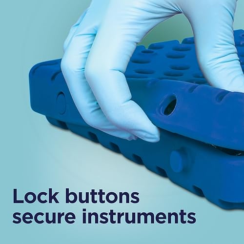 Miniatura 4 de Practicon Casete fresco de la autoclave del silicón del casete 2 para los instrumentos dentales, bandeja del instrumento del tamaño 10, púrpura