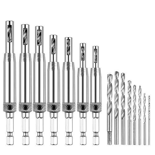 JTSQ15pcs Juego de brocas Juego de brocas Juego de brocas Broca Taladro de mano Mini Kits de herramientas de taladro