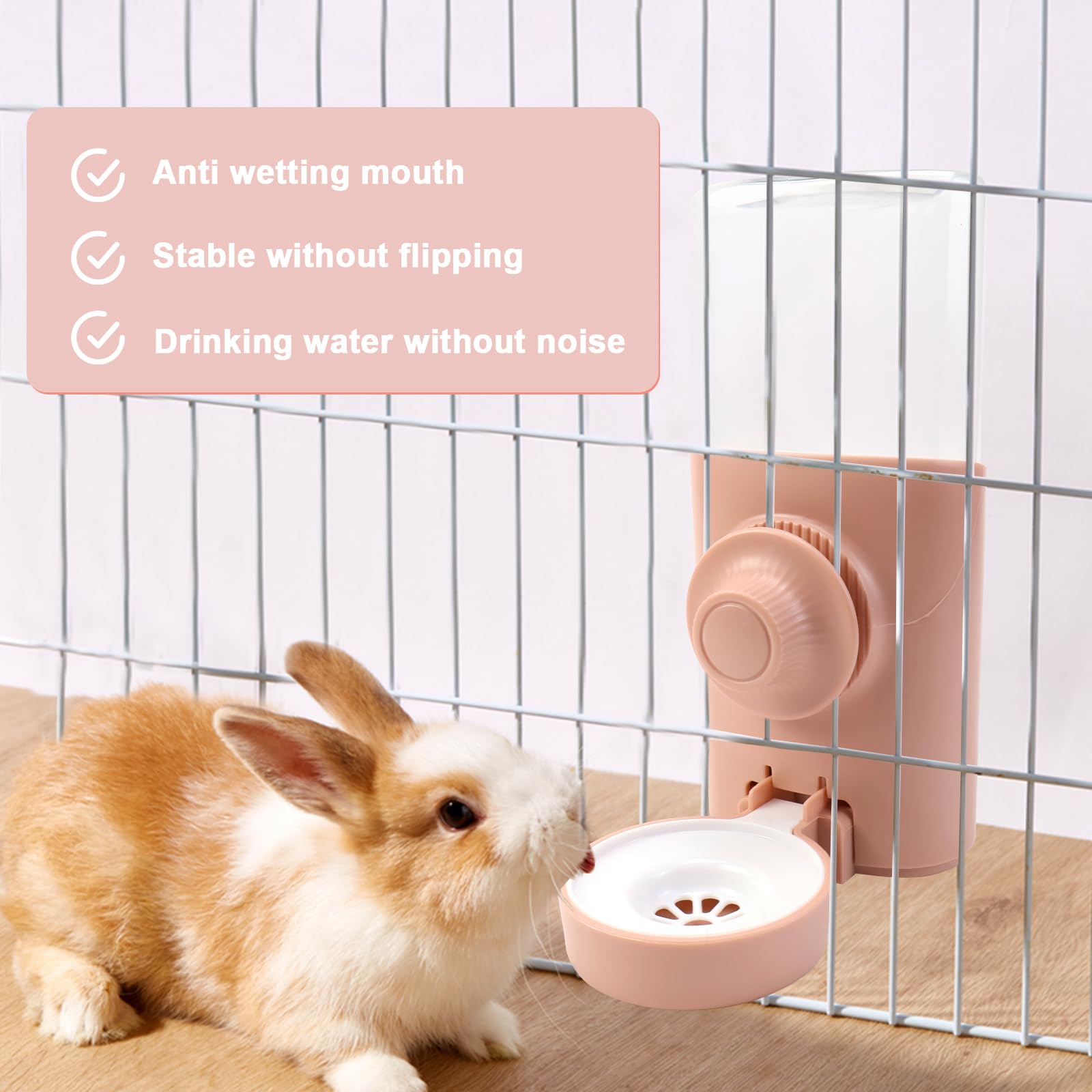 Abreuvoir Lapin 2 Pièces 600 ML Biberon Lapin Biberon Cochon d'Inde Biberon Rongeur Distributeur Eau