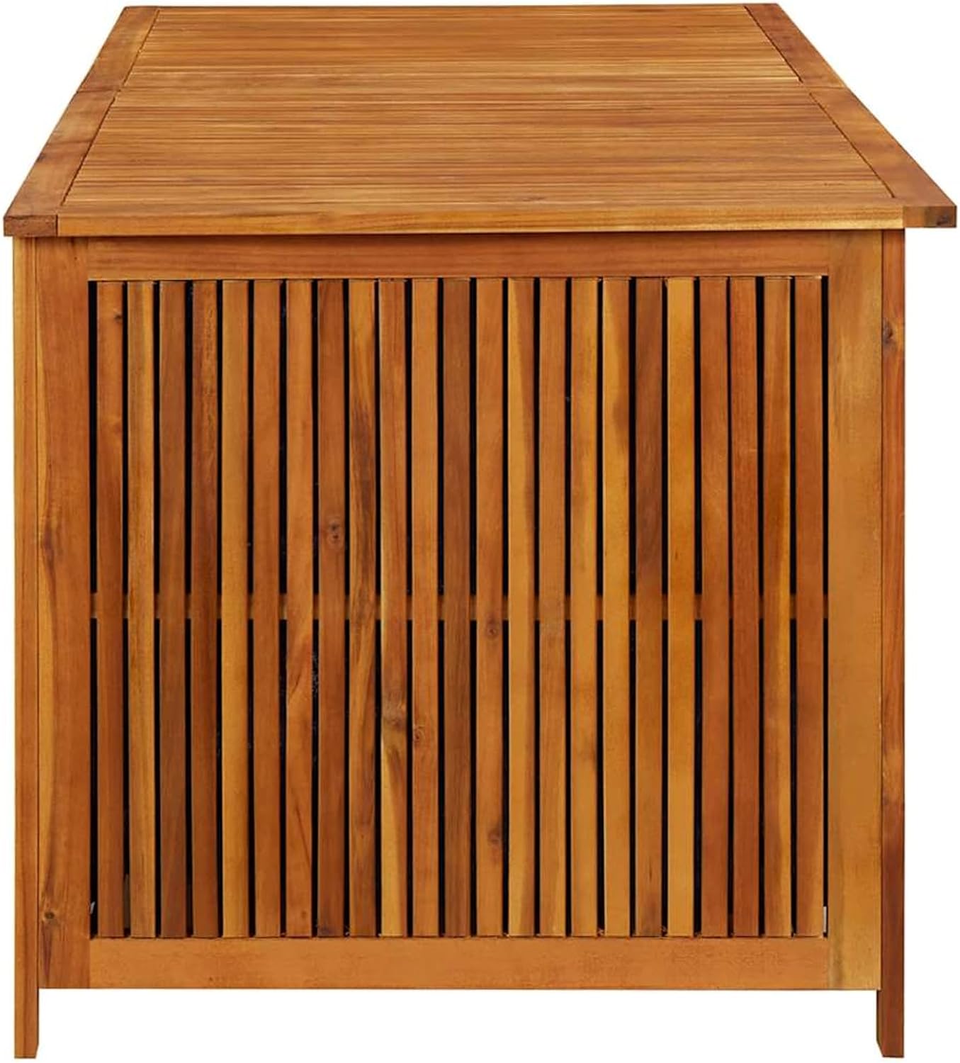 Gecheer Wooden Garden Storage Box Durable Cushion Pillow Organizer for Outdoor Indoor Use 175x80x75 cm Acacia Wood