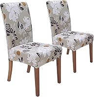 Vista 76 de SPRINGRICO Juego de 4 fundas para sillas de comedor, fundas elásticas para sillas de comedor, de elastano lavables, fundas para sillas Parsons