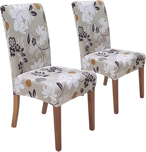 Miniatura 76 de SPRINGRICO Fundas para sillas de comedor, paquete de 6, fundas elásticas para sillas de comedor, de elastano, lavables, fundas para sillas Parsons