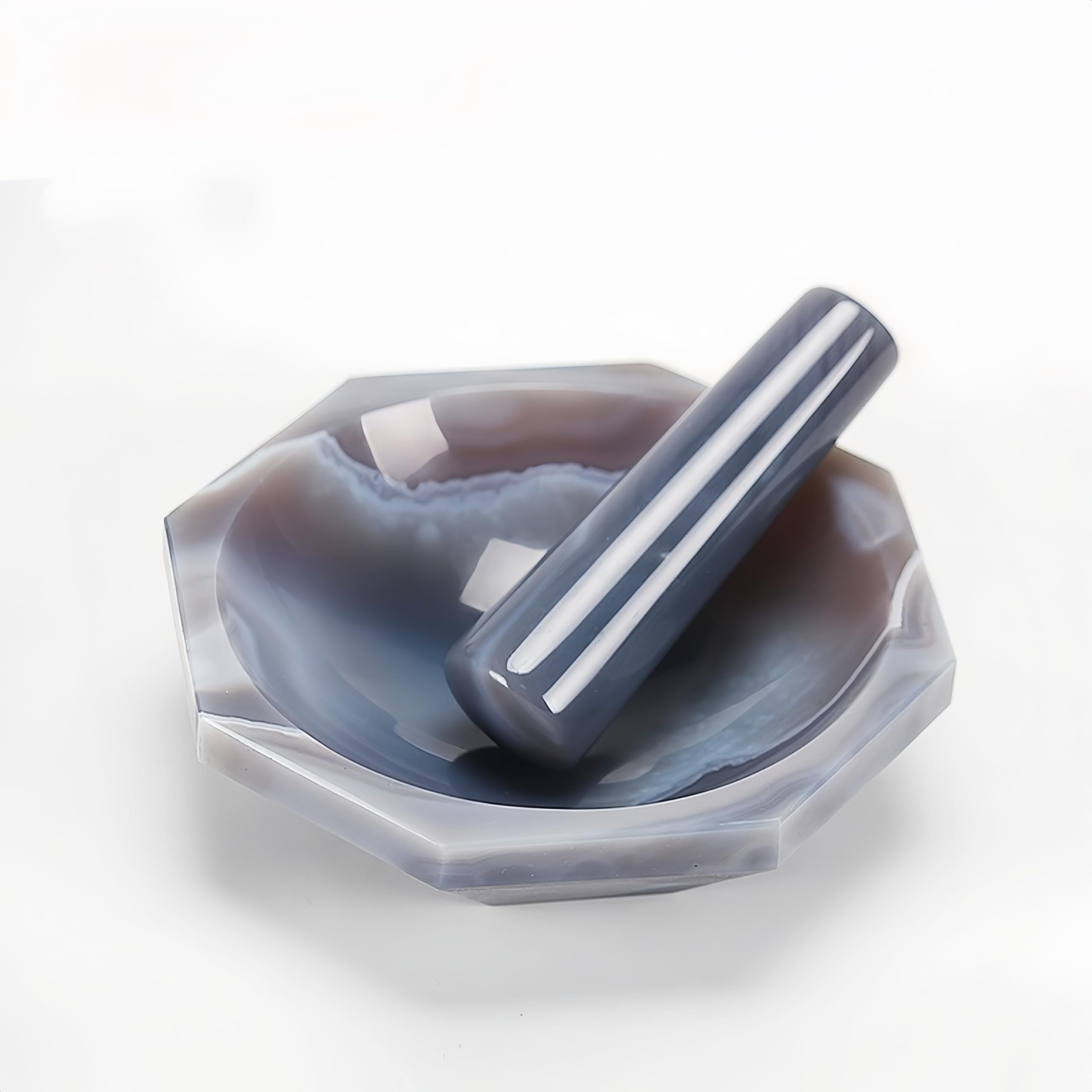 WEAREONE Laboratory Mortar Grinding Bowl Agate Mortar wear Resistance Inner Diameter 100mm/150mm/200mm (220mm*200mm*63mm)