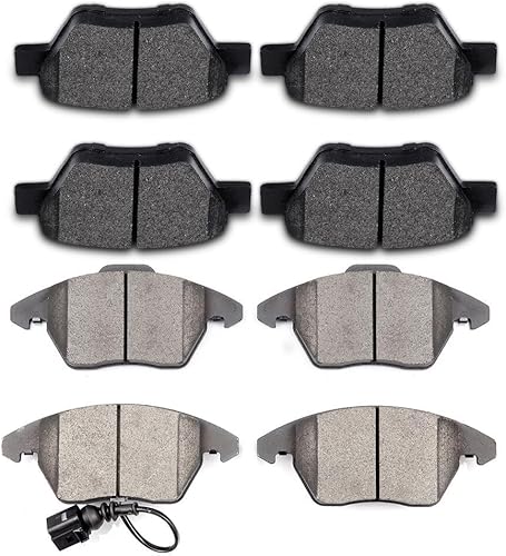 Miniatura 1 de SCITOO D1107 D1456 Ceramic Brake Pads Sets Front & Rear Fit For Audi 2010-2012,For Volkswagen 2009-2018
