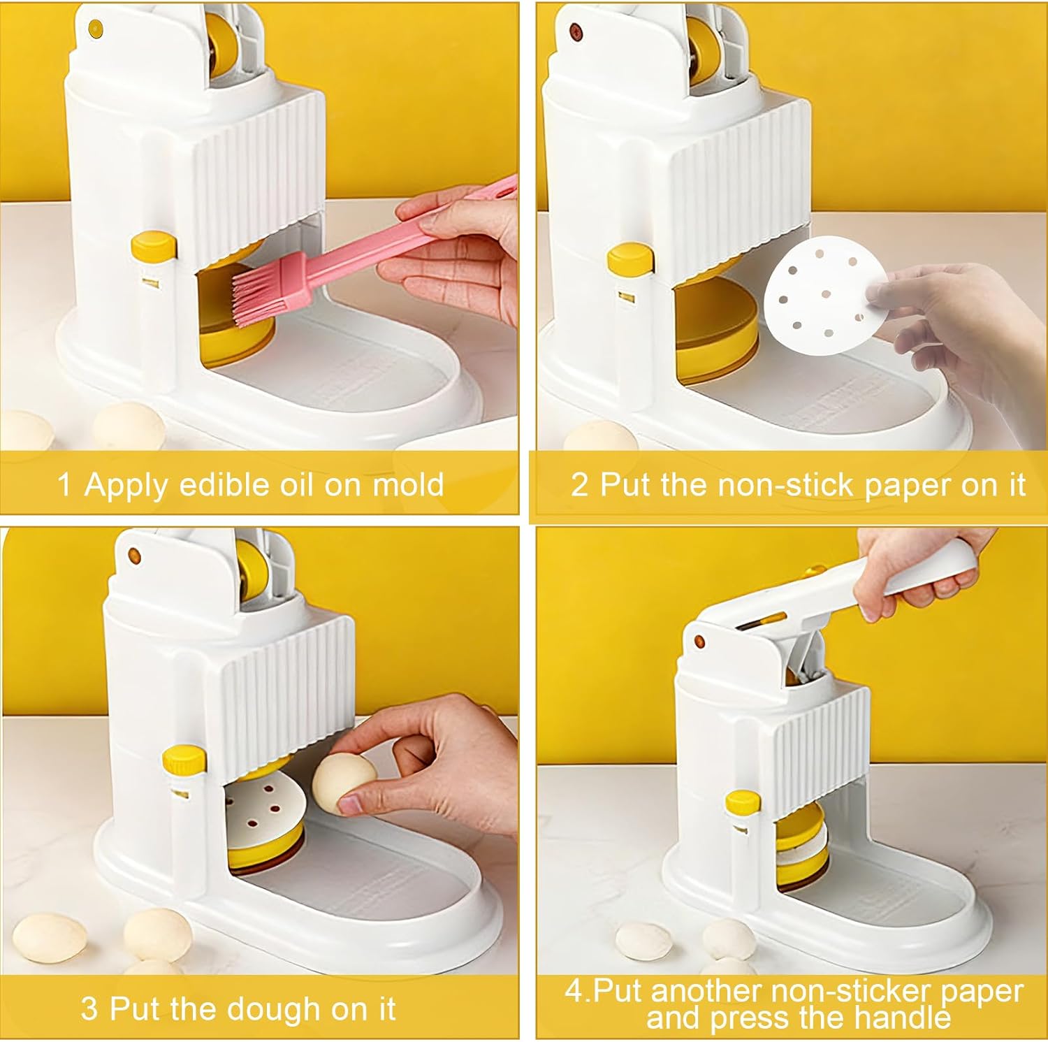 Manual Dumpling Maker with Wrapper Press, 3-in-1 Home Dumpling Mold, Easy Clean Dumpling Making Kit for Ravioli, Pierogi, Empanada, Bun, Chinese Pastry - Beginner Friendly