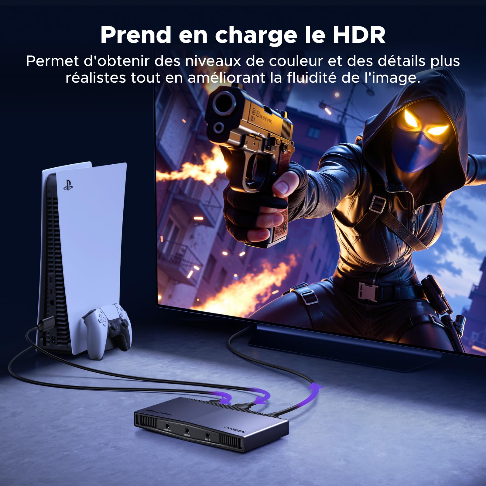 UGREEN 4K 30Hz Carte de Capture Vidéo HDMI USB C 3.2 4K 60Hz Enregistrement
