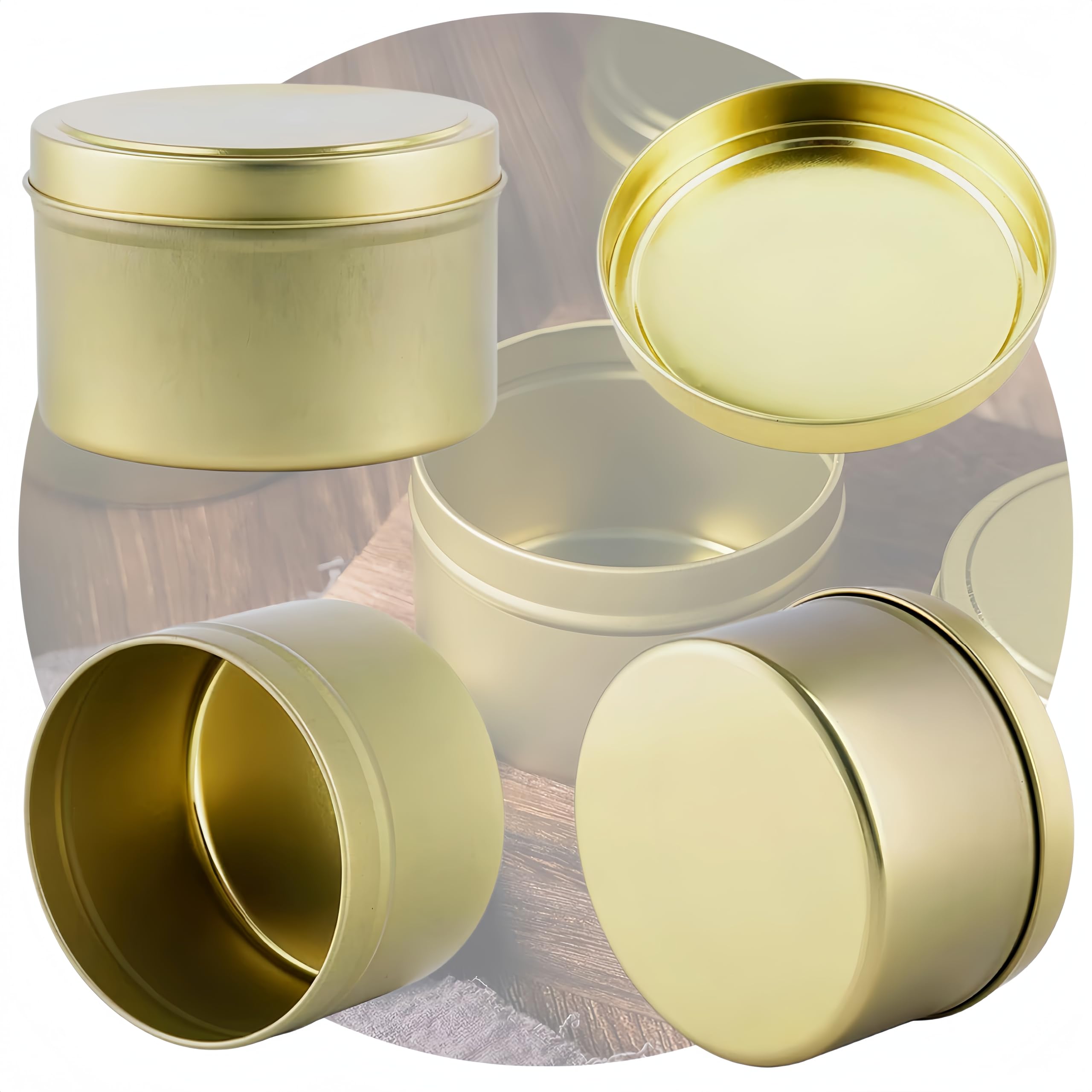 15 Barattoli Di Metallo Per Candele Fai-da-Te - Con Coperchio A Vite, 50x40 Mm, Ideali Per Artigianato, Cosmetici E Piccoli Oggetti