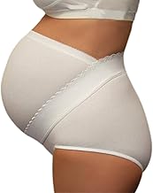 Premamy - Maternity Sheath Model with Belly Support, Bi-Elastic Cotton for Pregnancy, White