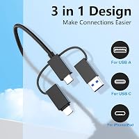 Cititor de carduri de memorie 7 în 1 Rocketek pentru carduri SD, CF, XD, microSD, MS, compatibil cu iPhone 16 și 15, iPad, MacBook, Samsung, Windows, iOS, Android 3