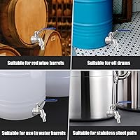 Vista 6 de 1/2" NPT Válvula de bola de acero inoxidable mamparo sin soldadura conveniente para construir la tetera casera del brebaje/el tún del puré