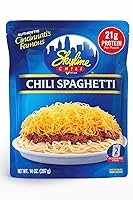 Vista 1 de Skyline Chili & Spaghetti - Estilo Cincinnati - Receta auténtica en bolsas para microondas, ideal para coneys de queso y perros calientes, sabor