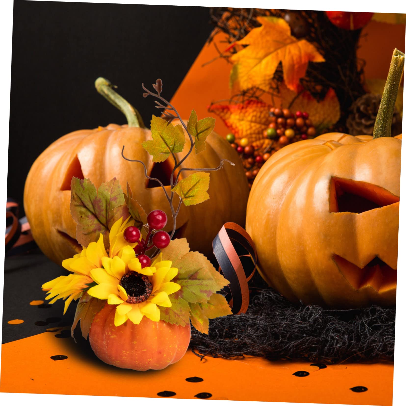 ABOOFAN 5stücke Künstliche Halloween Kürbis Deko Realistische Simulations-Pumpkins Für Party Bar Und Zuhause Für Festliche Anlässe Und Foto-Requisiten