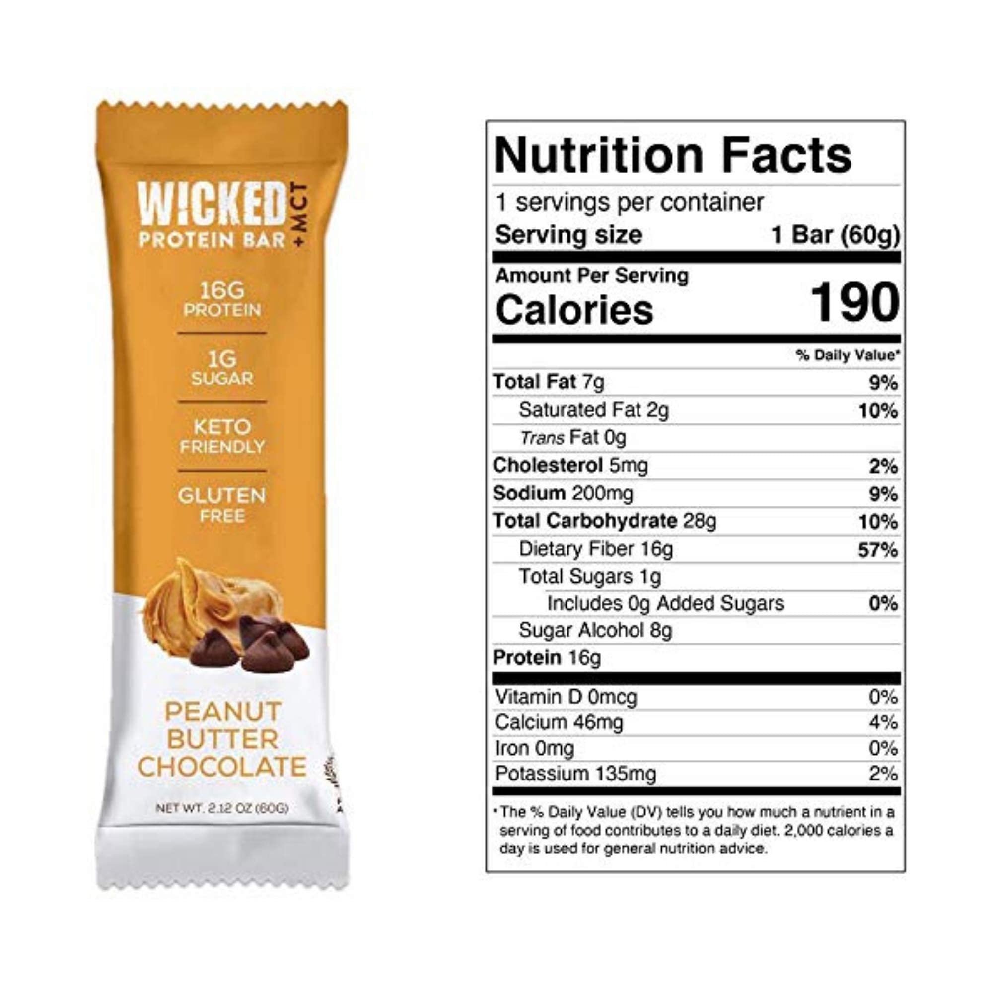 WICKED Protein Refrigerated Bars High Protein Snack Certified Clean