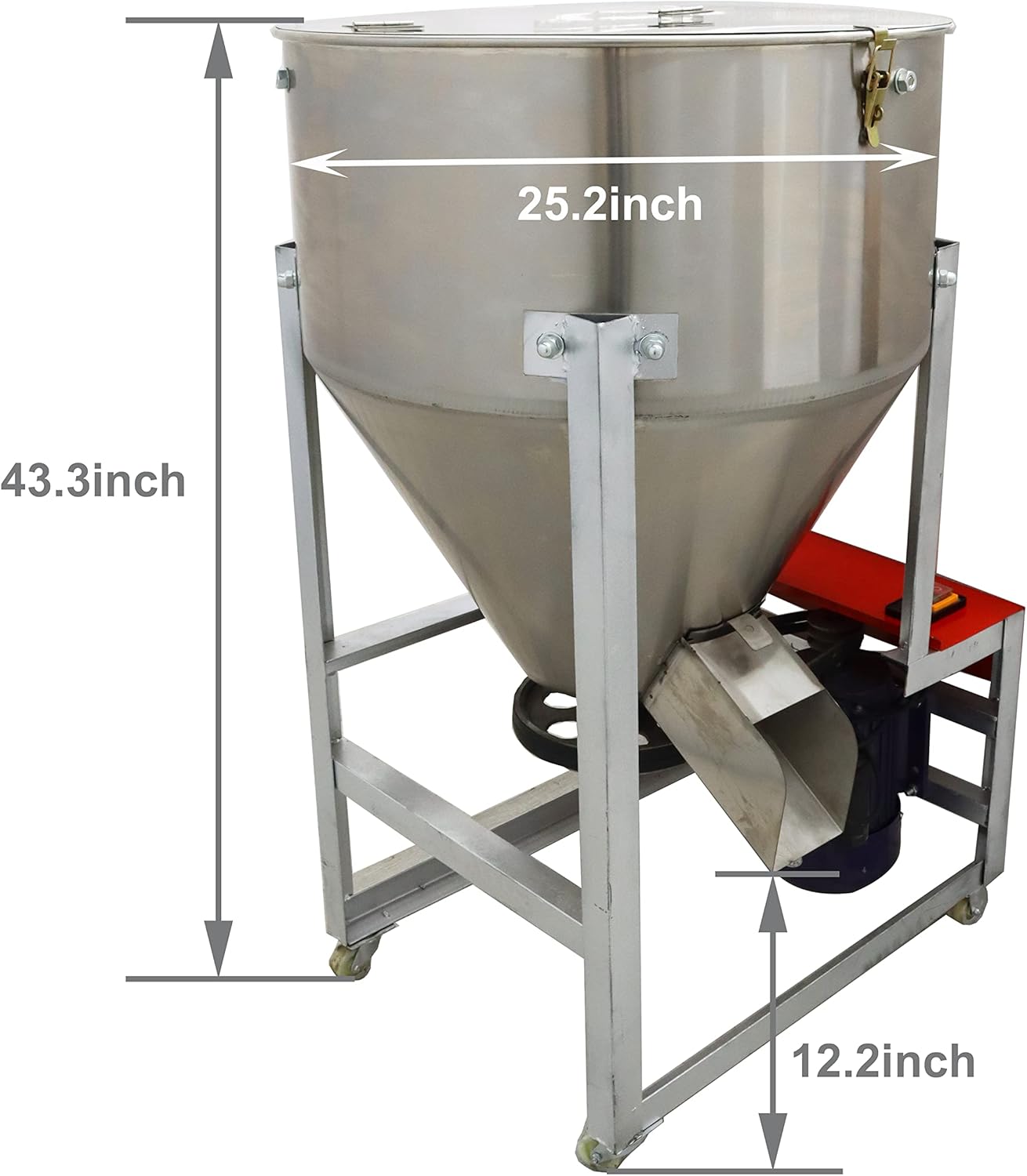 TECHTONGDA Powder Mixer Blender Mixing Machine for Dry Grain Particle Granula 165lbs