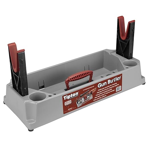 Tipton Gun Butler with Non-Marring Cleaning Forks and Storage Compartments for Secure Firearm Cleaning and Maintenance Green