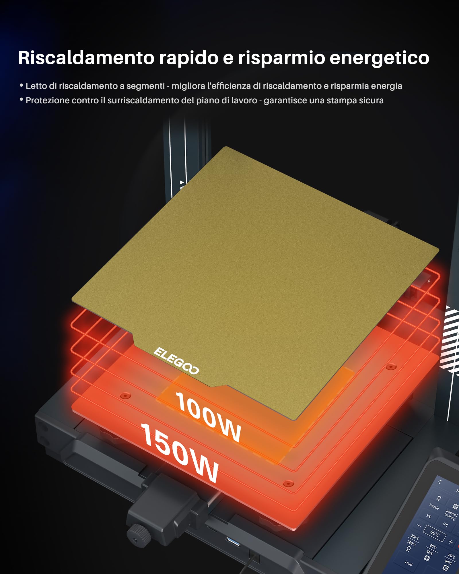 ELEGOO Neptune 4 Pro, Stampante 3D FDM da 500 mm/s con Firmware Klipper, 121 Punti Livellamento Automatico ed Estrusore ad Azionamento Diretto, Montaggio Semplice, Formato di Stampa 225x225x265mm³