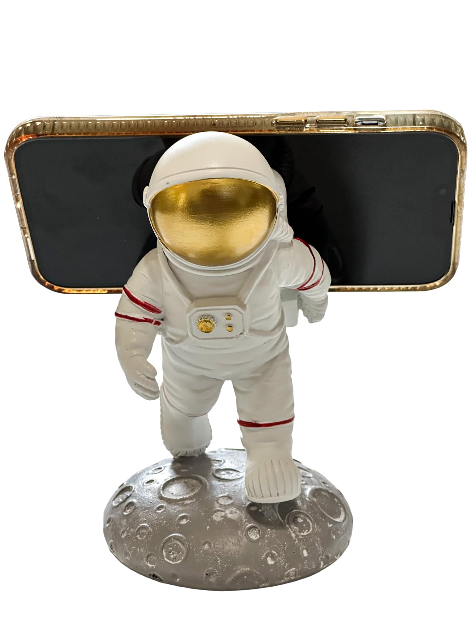 Adams Toy Heaven Polyresin Astronaut Cell Phone Holder Unique Sculpture for Desk or Bedside Table Phone Holder