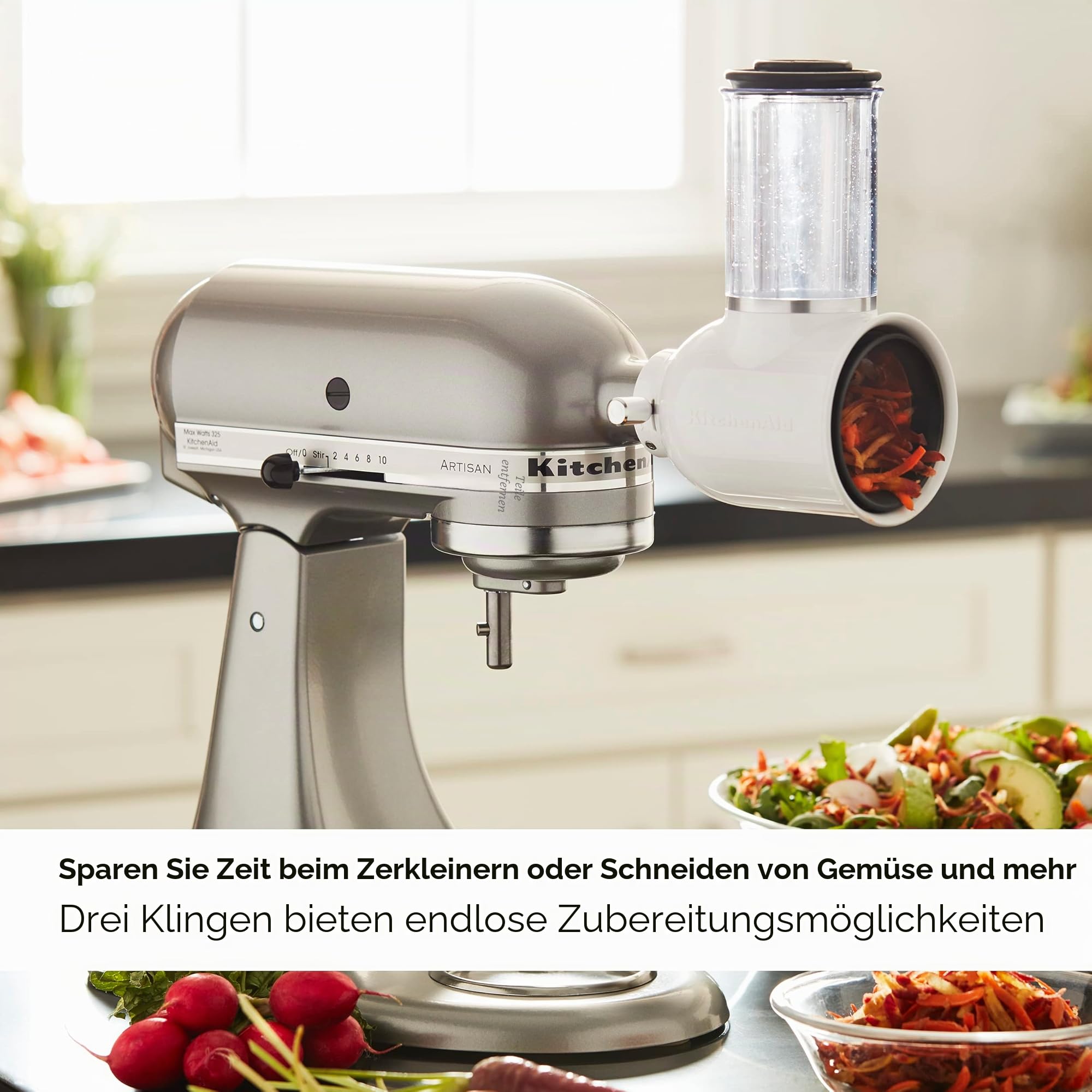 KitchenAid Fresh Prep Slicer/Shredder Aufsatz, Weiß