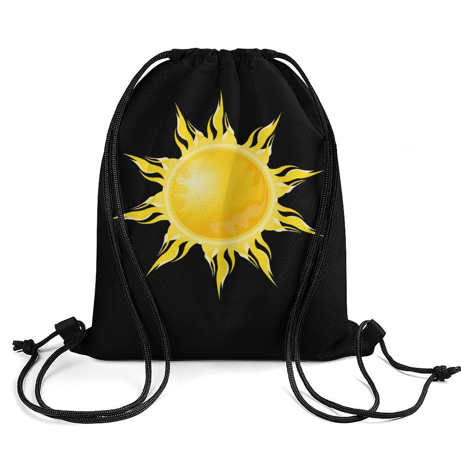 Cartoon Sun Sunshine Drawstring Backpack Durable Sport Gym Bags Daypack for Men Women 35 * 42cm