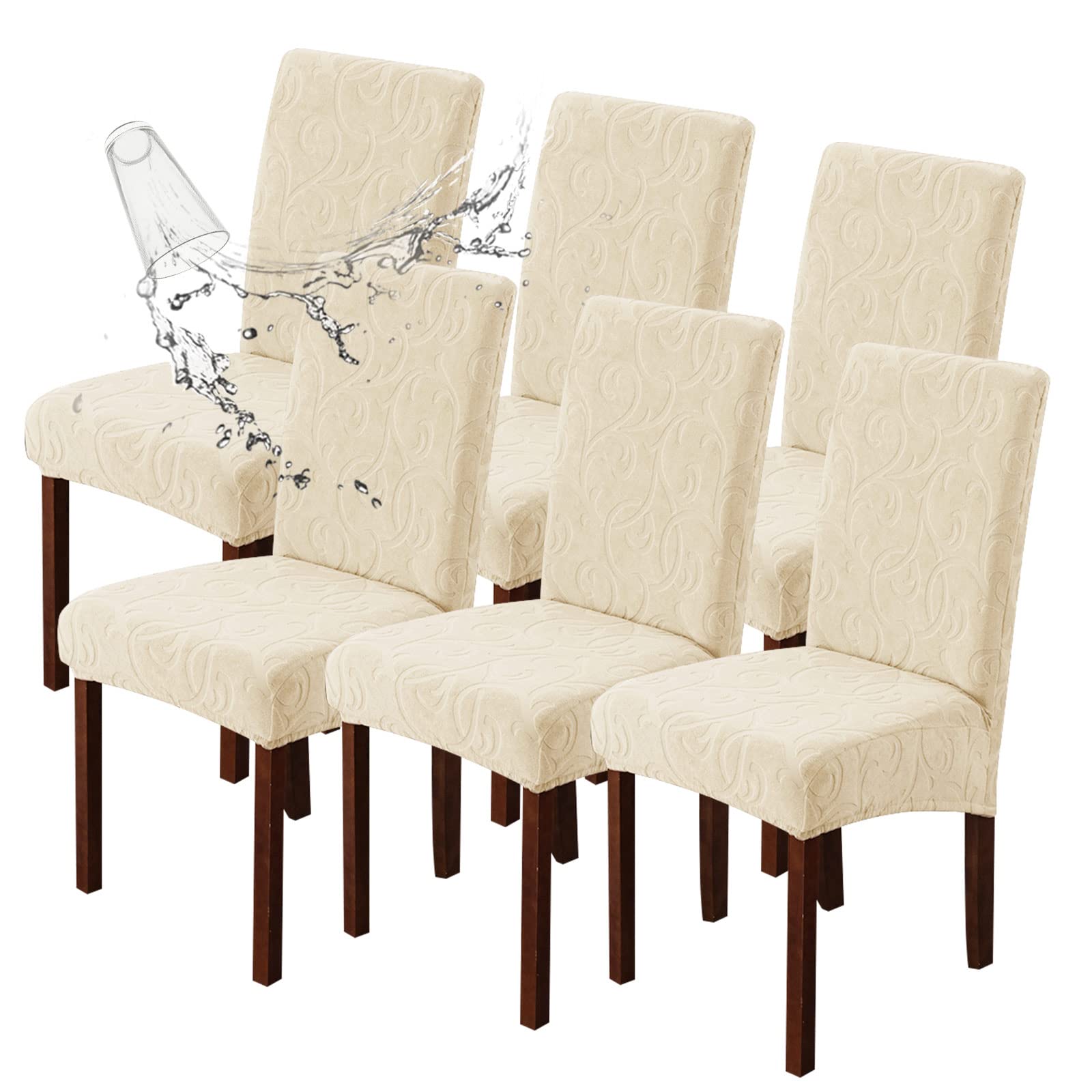 Photo 1 of Genina Waterproof Dining Chair Slipcovers