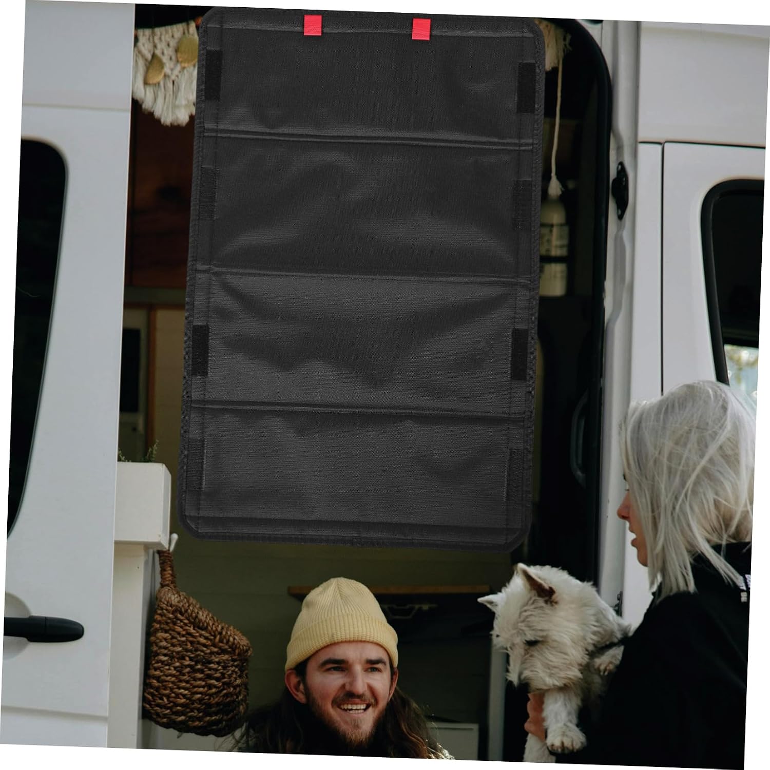 Oxford Fabric Rv Door Cover Foldable Sunproof Privacy Screen Easy Install Skylight Shade for Camper Windows