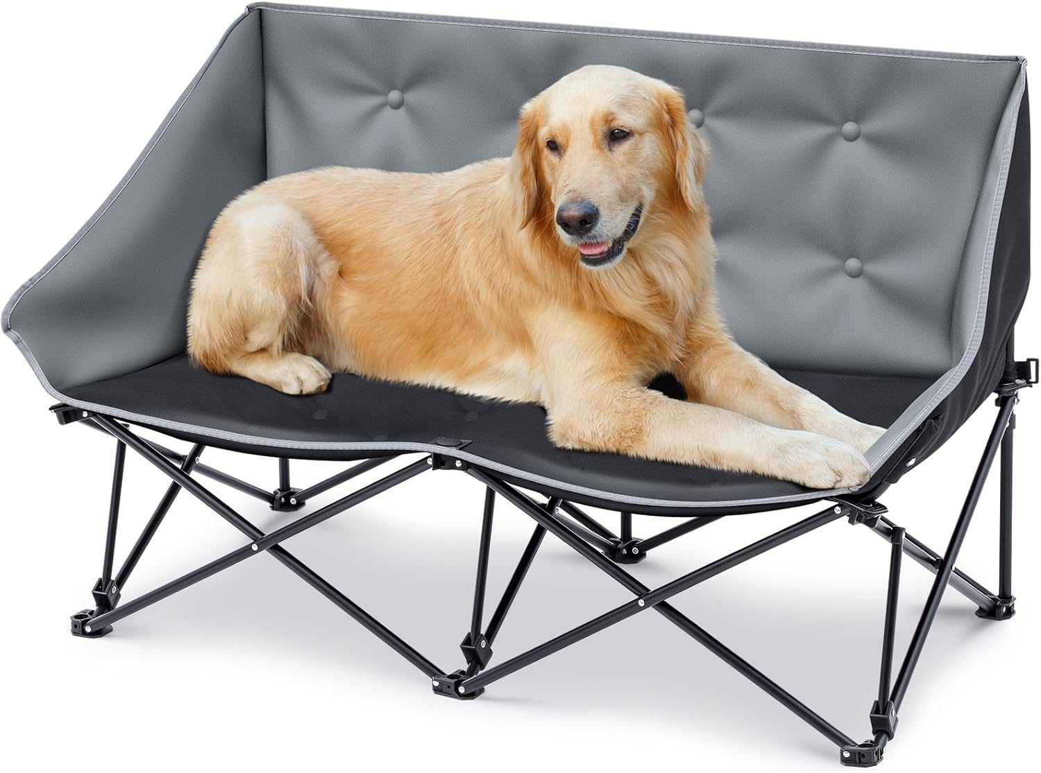 Heavy-Duty Outdoor Dog Camping Chair & Raised Pet Bed – 29x45x20