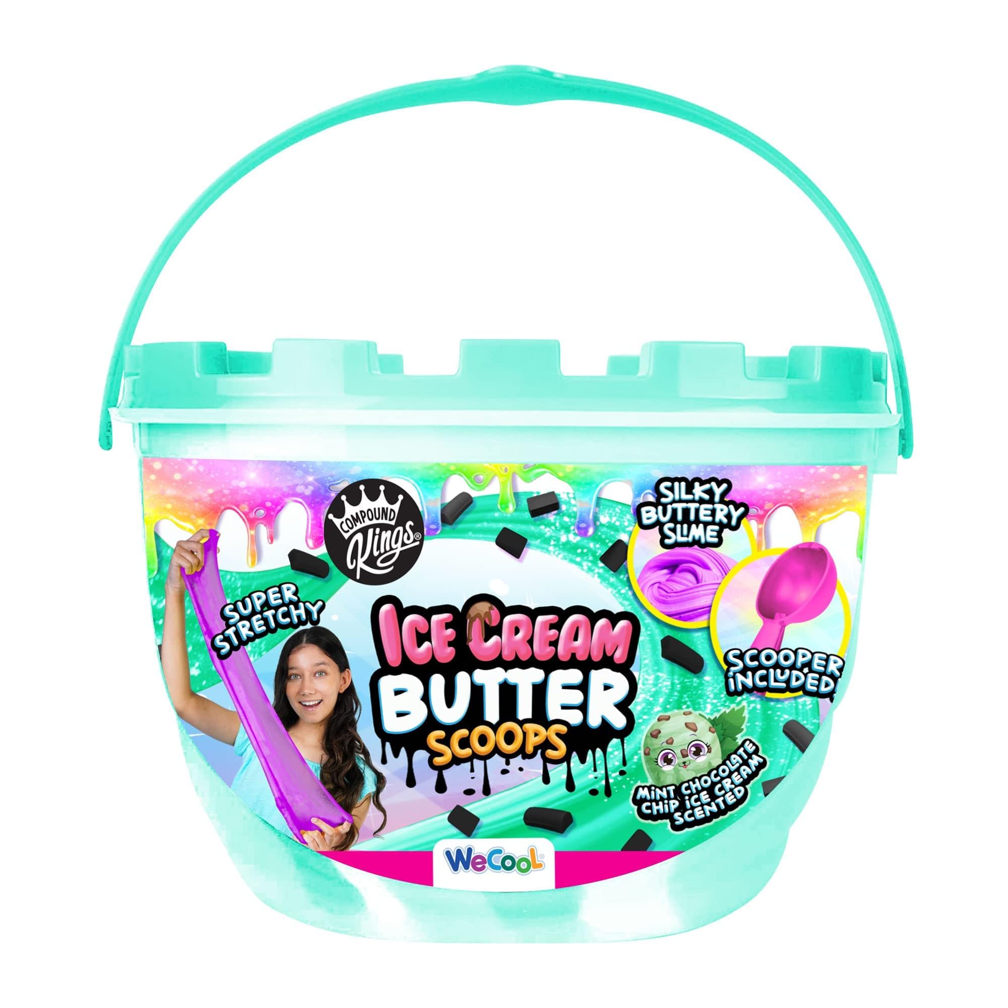 Ice Cream Butter Cloudz Scented Large Slime Bucket for Kids – Soft, Squishy, Non-Toxic Sensory Toy | Mint Chocolate Chip Slime Gift