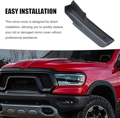 Miniatura 4 de VIKKSAER 68263392AA Tapa para espejo de remolque del lado derecho del pasajero, repuesto para Dodge RAM 2014-2019, 1500 2500 3500