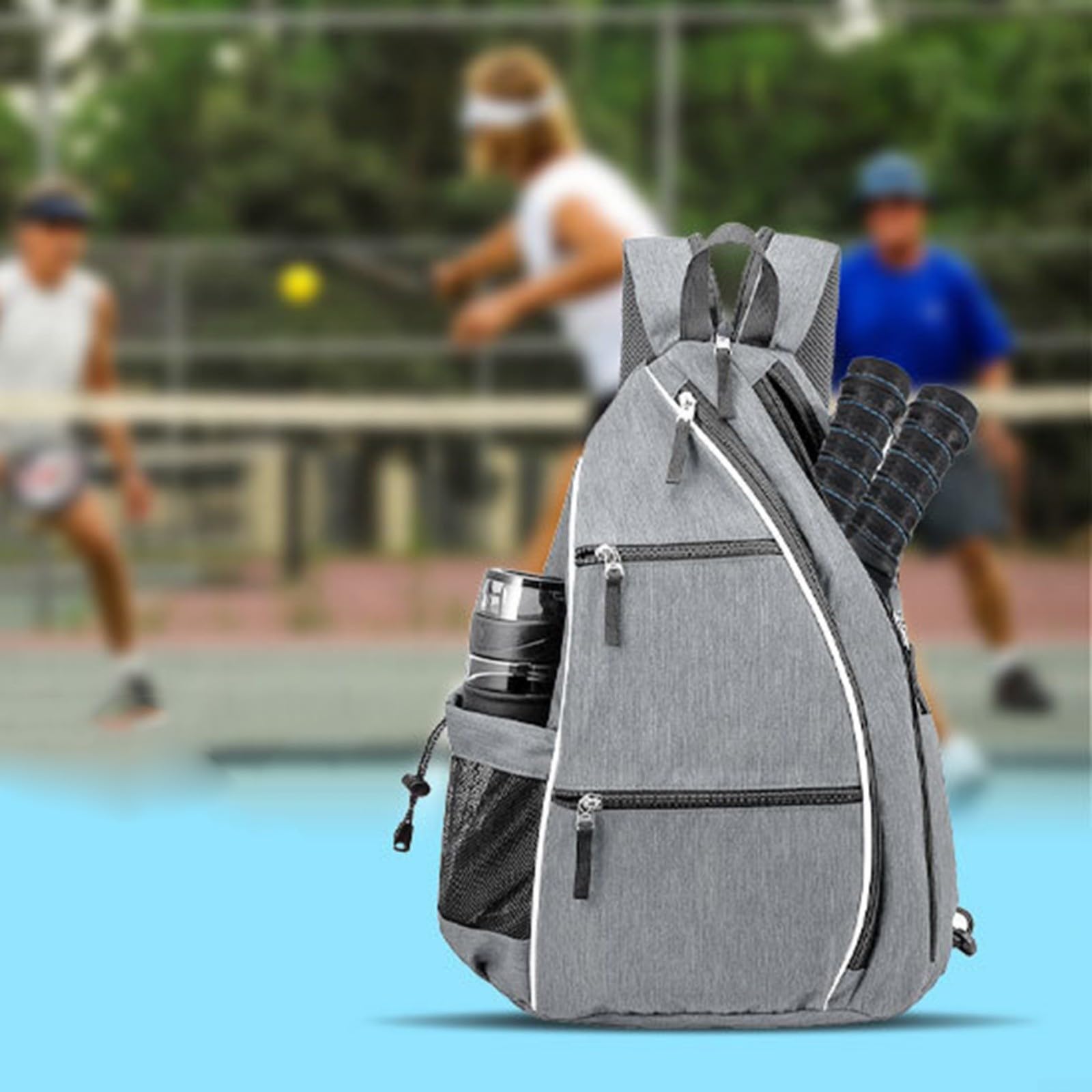 Sac à dos de padel de tennis 47,5 x 35 x 25 cm en tissu Oxford résistant à l'eau avec compartiment séparé pour accessoires