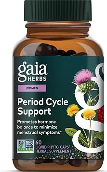 Gaia Herbs Period Cycle Support, 60 Vegan Capsules, 30 Servings